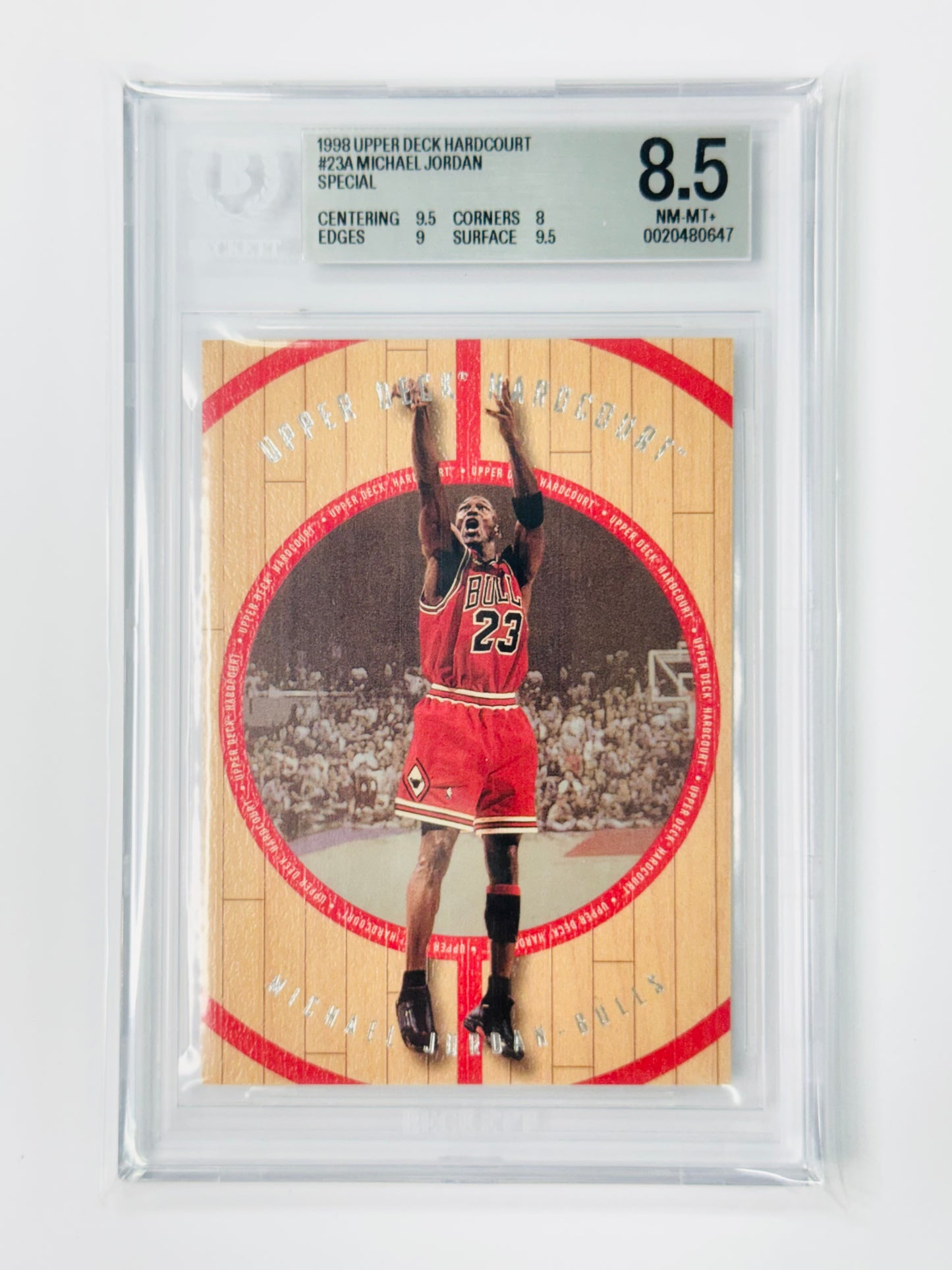 1998 Upper Deck Hardcourt #23A Michael Jordan Special BGS 8.5 Chicago Bulls