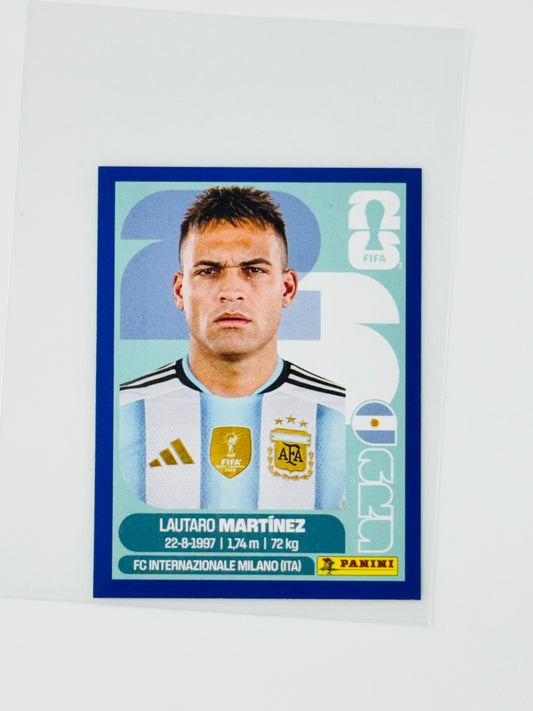 Panini FIFA World Cup 2026 Official Sticker Collection ARG18 Lautaro Martinez Blue Parallels