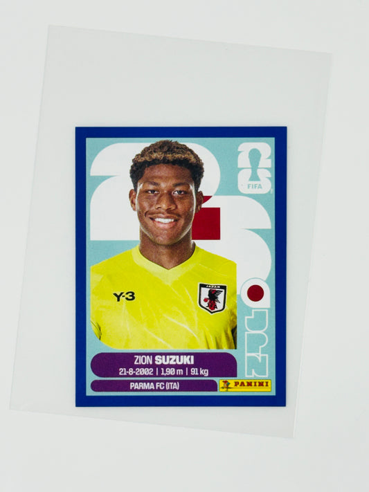 Panini FIFA World Cup 2026 Official Sticker Collection JPN2 Zion Suzuki Blue Parallels