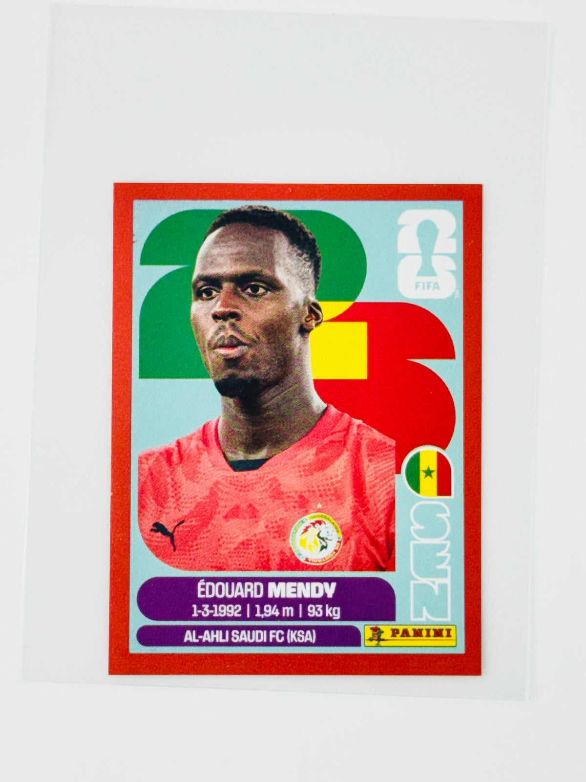 Panini FIFA World Cup 2026 Official Sticker Collection SEN2 Edouard Mendy Red Parallels