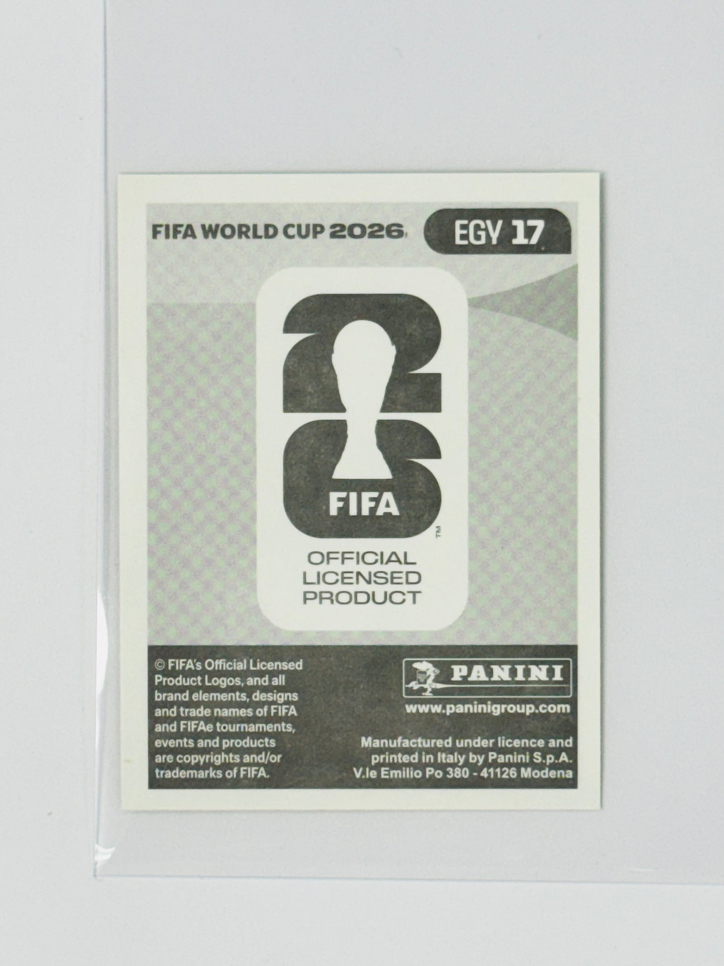 Panini FIFA World Cup 2026 Official Sticker Collection Online Exclusive EGY17 Mohamed Salah Gold Crumple