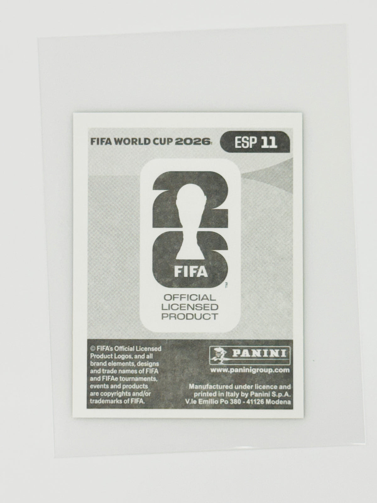 Panini FIFA World Cup 2026 Official Sticker Collection Online Exclusive ESP11 Pedri Gold Crumple