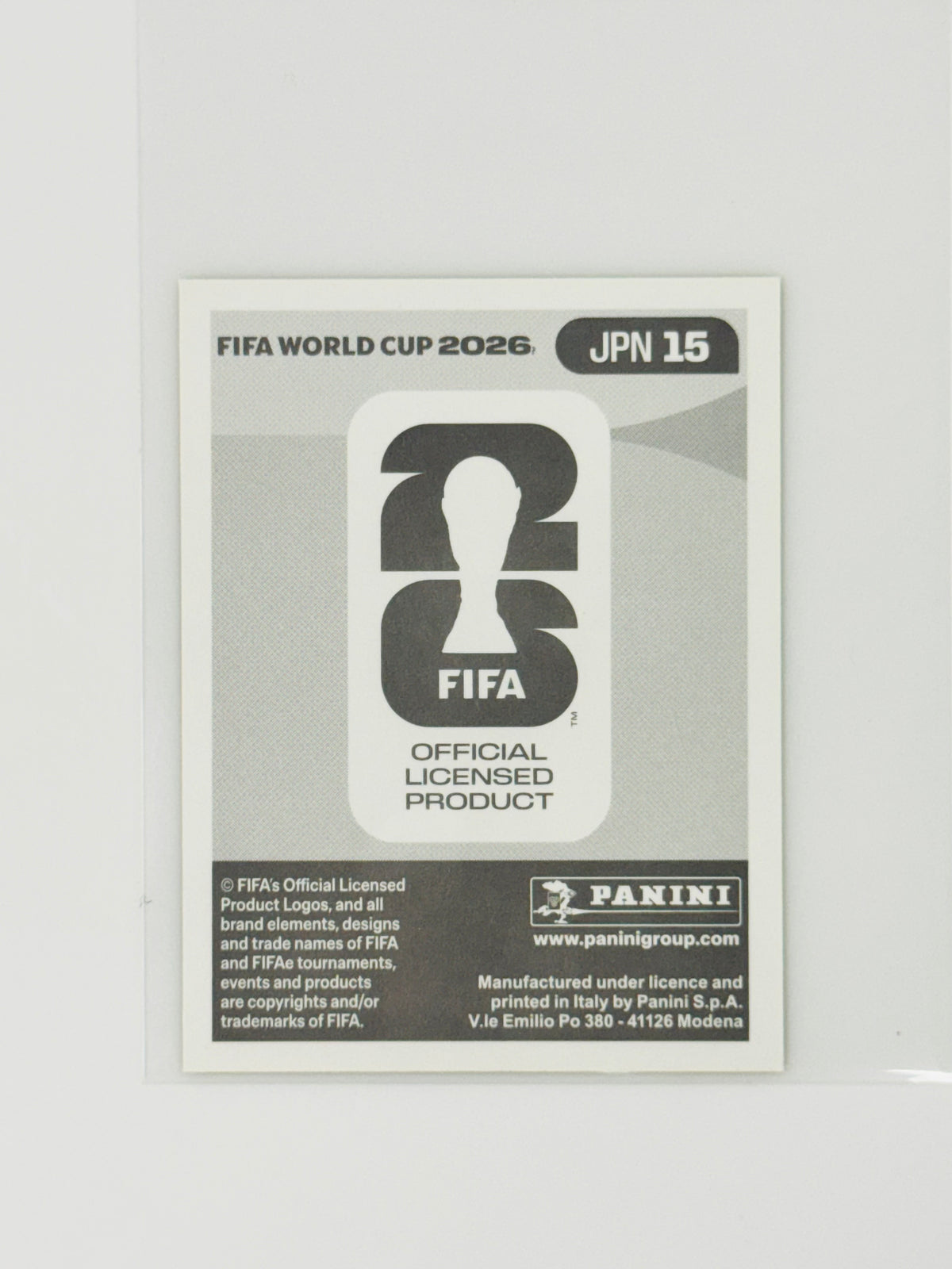 Panini FIFA World Cup 2026 Official Sticker Collection Online Exclusive JPN15 Keito Nakamura Gold Crumple
