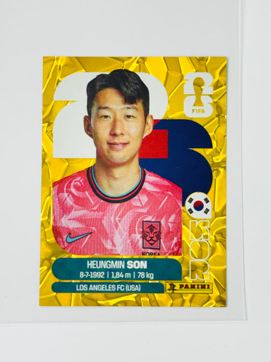 Panini FIFA World Cup 2026 Official Sticker Collection Online Exclusive KOR18 Heungmin Son Gold Crumple
