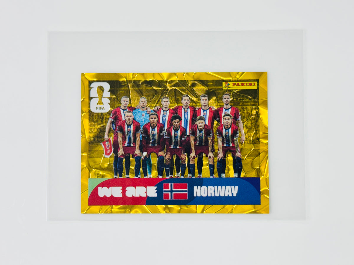 Panini FIFA World Cup 2026 Official Sticker Collection Online Exclusive NOR13 Norway Gold Crumple Haaland