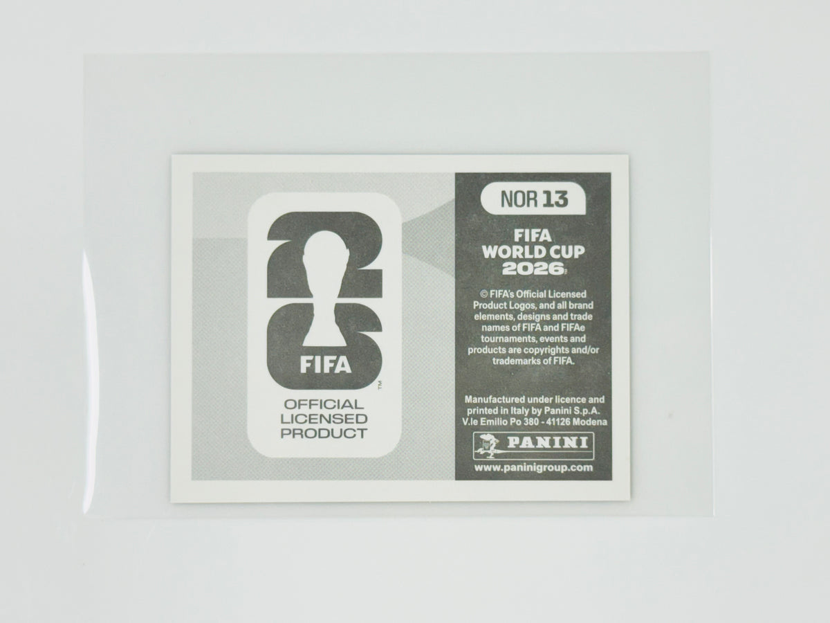 Panini FIFA World Cup 2026 Official Sticker Collection Online Exclusive NOR13 Norway Gold Crumple Haaland