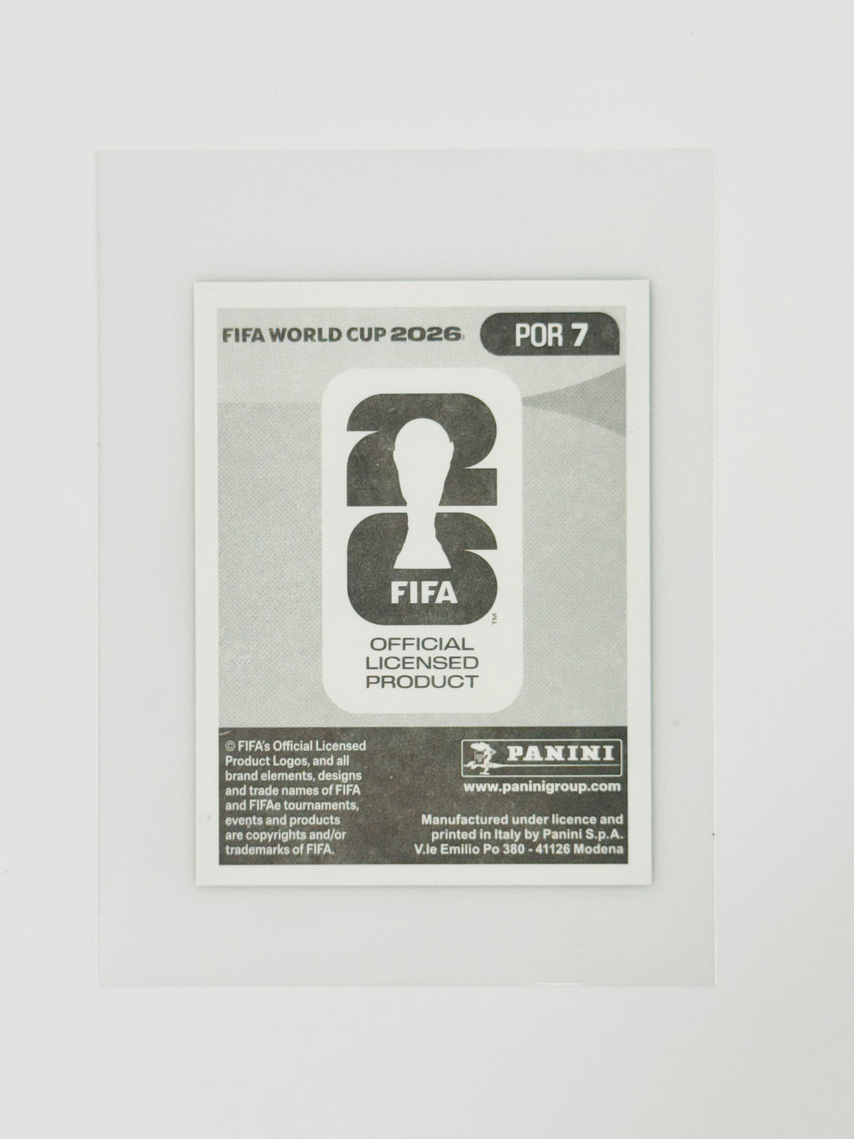 Panini FIFA World Cup 2026 Official Sticker Collection Online Exclusive POR7 Nuno Mendes Gold Crumple