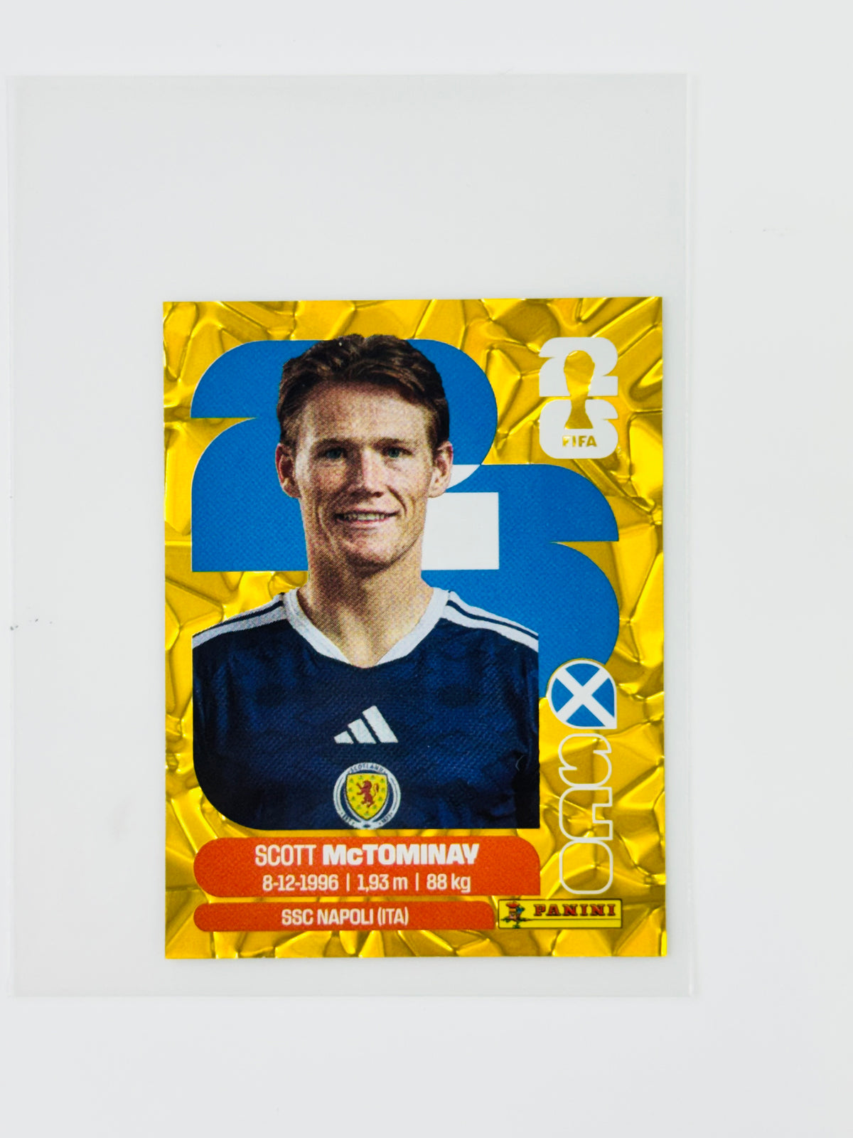 Panini FIFA World Cup 2026 Official Sticker Collection Online Exclusive SCO11 Scott McTominay Gold Crumple