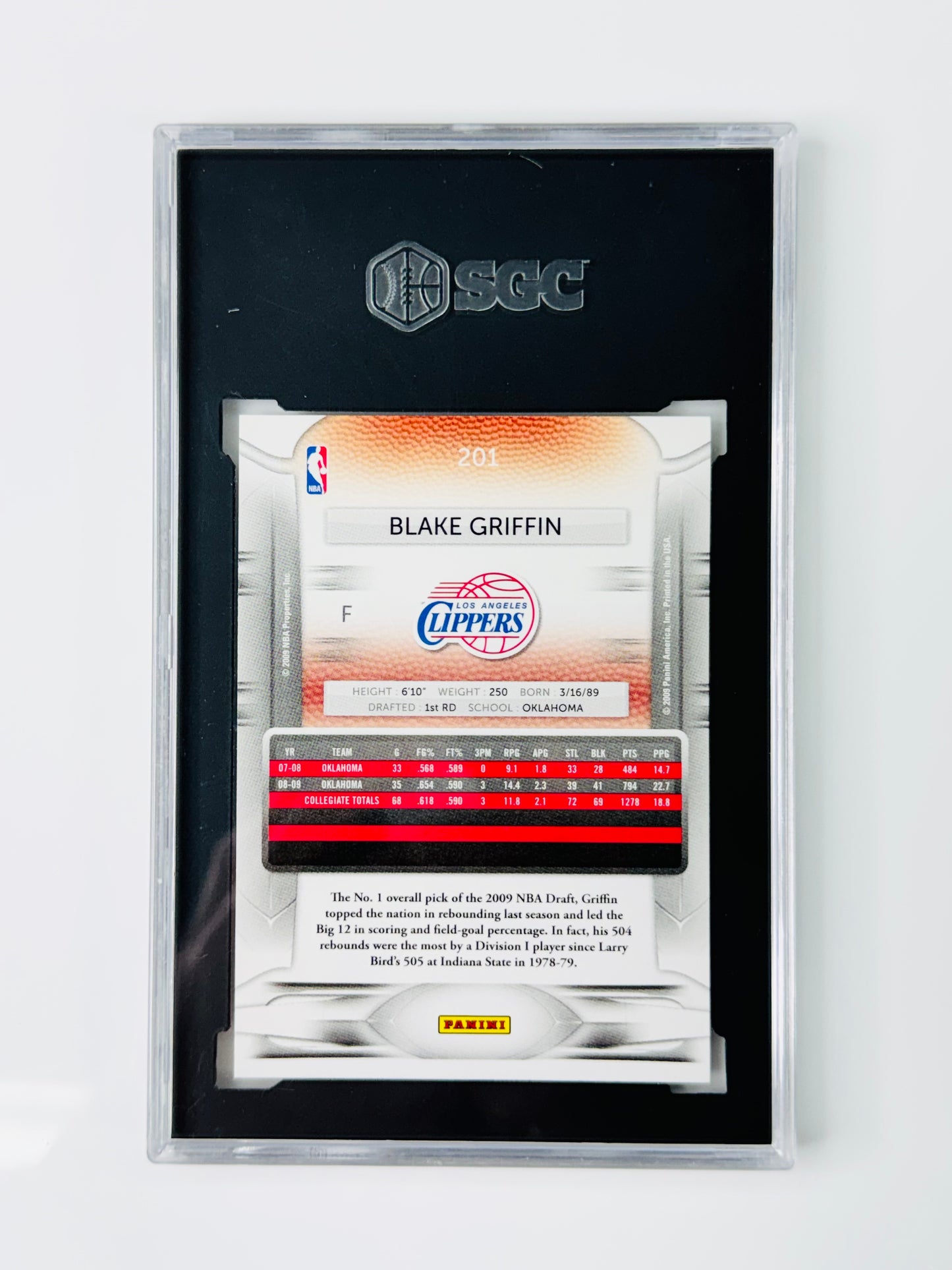 2009-10 Panini Prestige #201 Blake Griffin SGC 10 Rookie