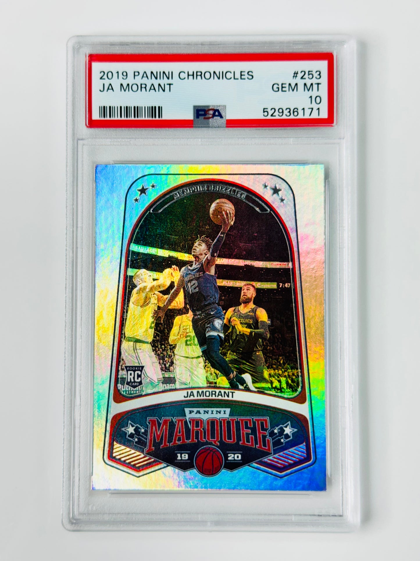 2019 Panini Chronicles #253 Ja Morant PSA 10 Rookie RC Memphis Grizzlies