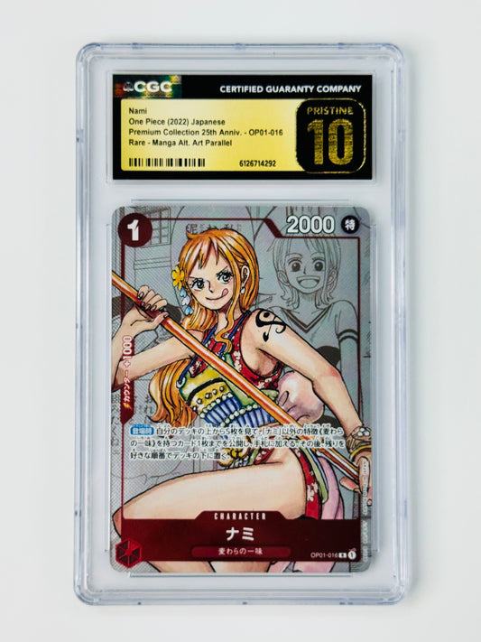 2022 One Piece Japanese 25th Anniversary Premium Card Collection #016 Nami CGC 10 Pristine
