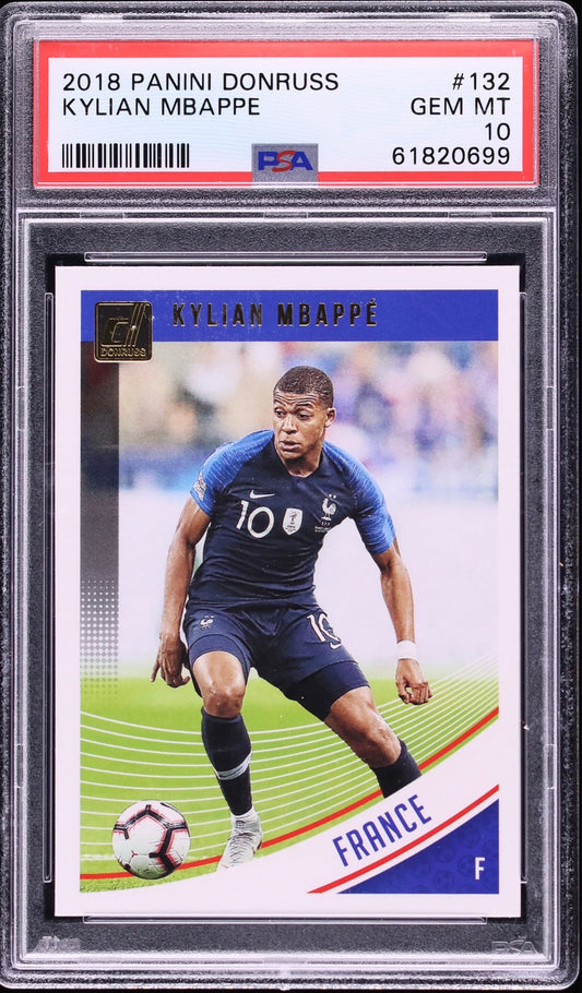 2018 Panini Donruss #132 Kylian Mbappe PSA 10 France FIFA International Debut
