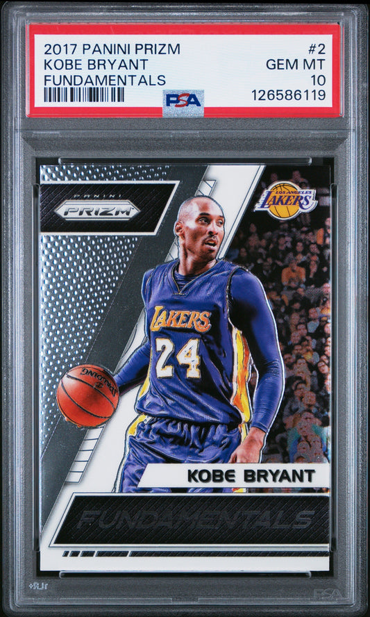 Panini Prizm Fundamentals 2 Kobe Bryant 2017 PSA 10