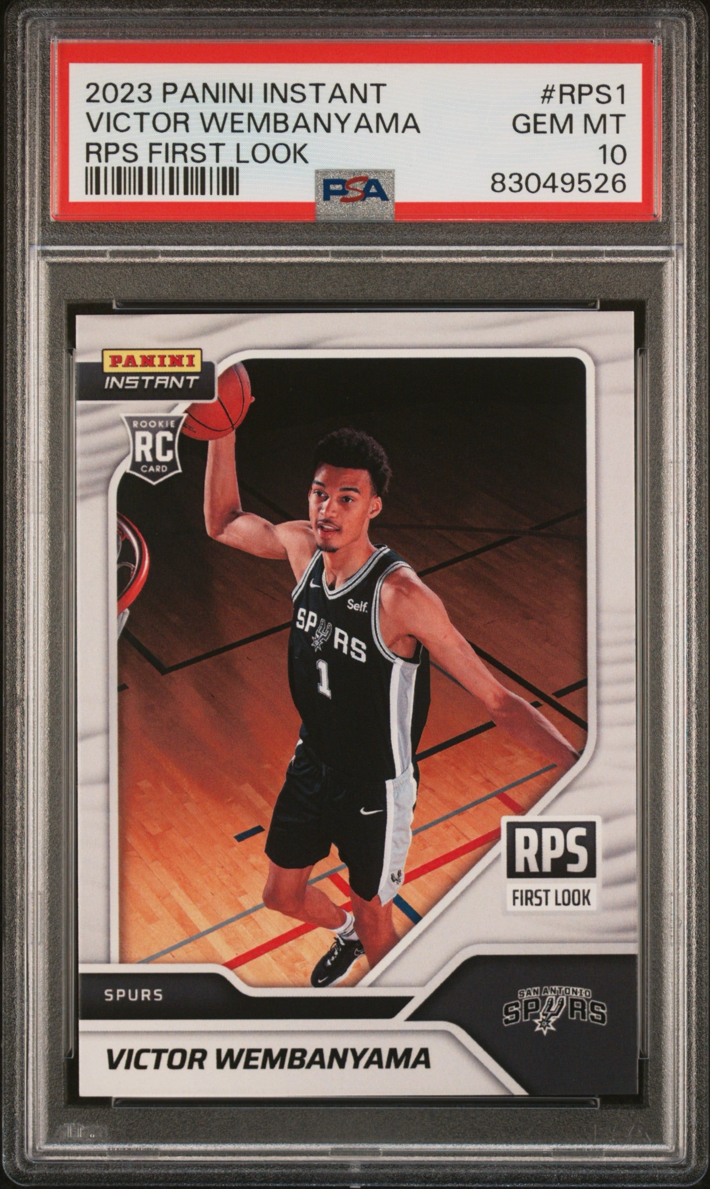 2023 Panini Instant RPS First Look #RPS1 Victor Wembanyama Rookie RC PSA 10