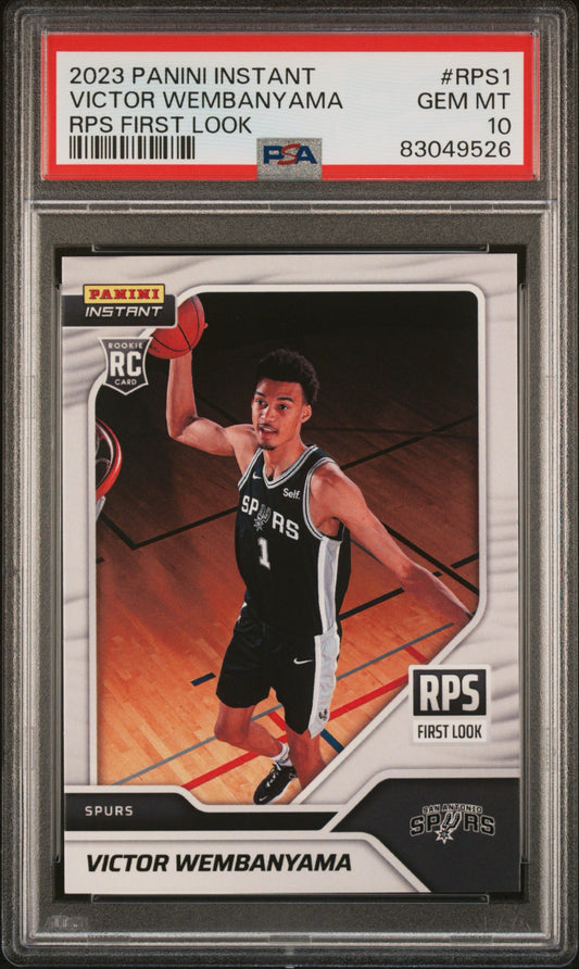 2023 Panini Instant RPS First Look #RPS1 Victor Wembanyama Rookie RC PSA 10