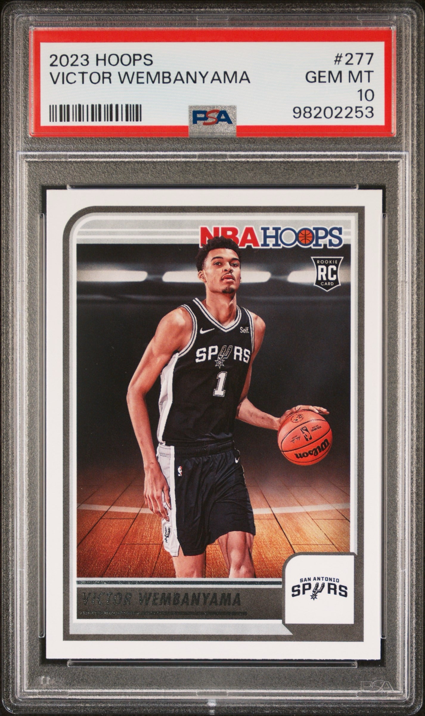 2023 Panini NBA Hoops #277 Victor Wembanyama PSA 10 Rookie RC Spurs
