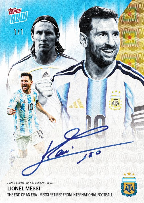 PRE-ORDER Topps Now Lionel Messi 2026 Argentina Card 1 Sep10