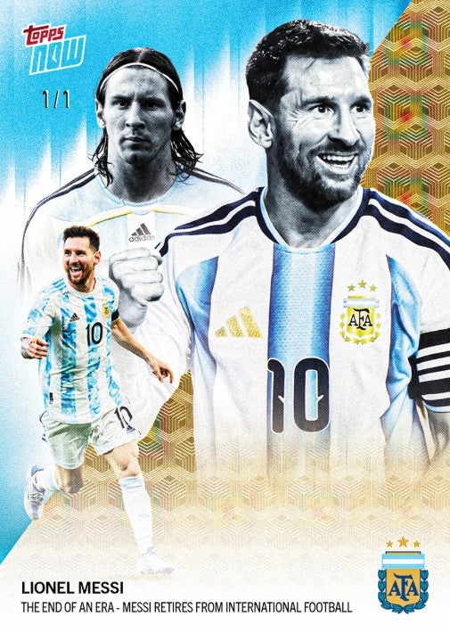 PRE-ORDER Topps Now Lionel Messi 2026 Argentina Card 1 Sep10