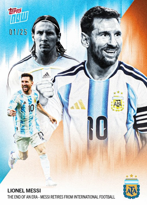 PRE-ORDER Topps Now Lionel Messi 2026 Argentina Card 1 Sep10