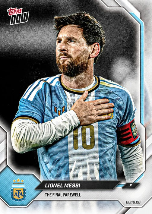 PRE-ORDER Topps Now Lionel Messi 2026 Argentina Final Farewell Pack Oct17