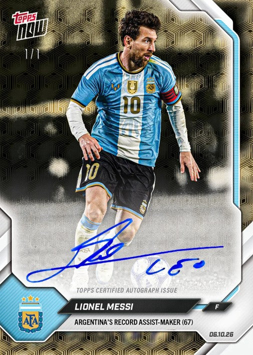 PRE-ORDER Topps Now Lionel Messi 2026 Argentina Final Farewell Pack Oct17