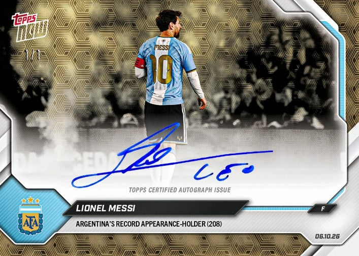 PRE-ORDER Topps Now Lionel Messi 2026 Argentina Final Farewell Pack Oct17
