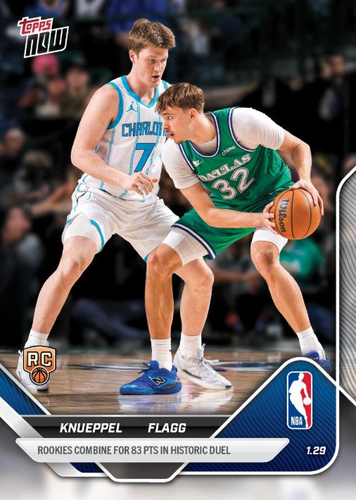 Kon Knueppel / Cooper Flagg 2025-26 NBA Topps NOW Card 152 Rookie RC