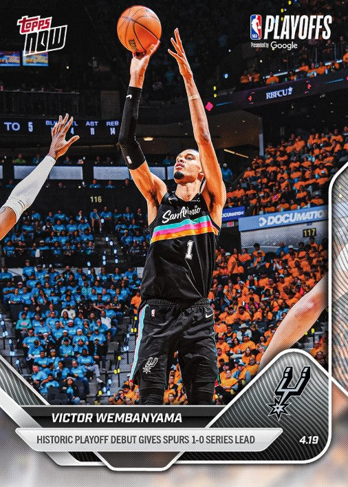 Victor Wembanyama 2025-26 NBA Topps NOW Card 265 San Antonio Spurs