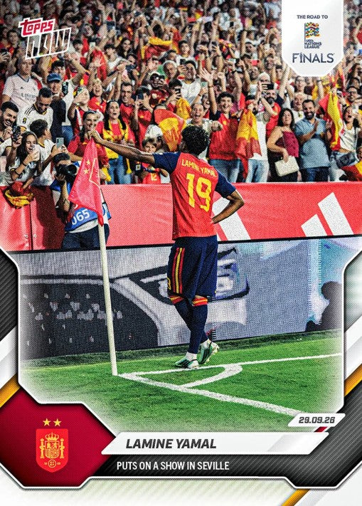 PRE-ORDER Topps Now Lamine Yamal 2026-27 UEFA Nations League Card 5 Oct12 Spain