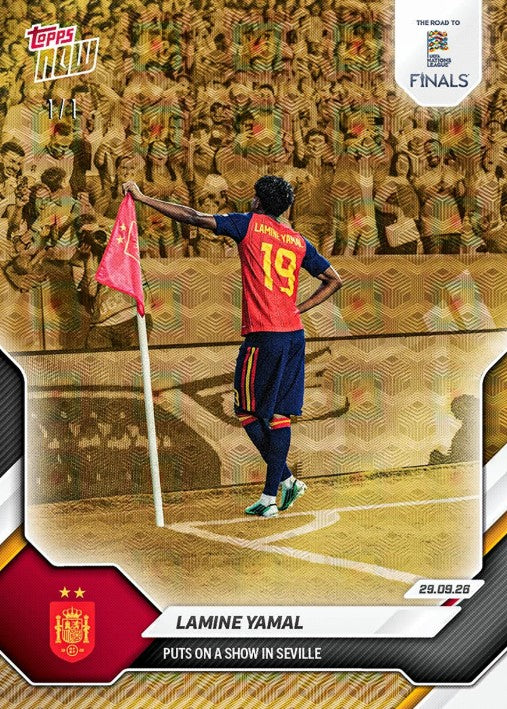 PRE-ORDER Topps Now Lamine Yamal 2026-27 UEFA Nations League Card 5 Oct12 Spain