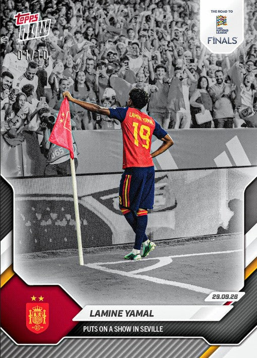PRE-ORDER Topps Now Lamine Yamal 2026-27 UEFA Nations League Card 5 Oct12 Spain