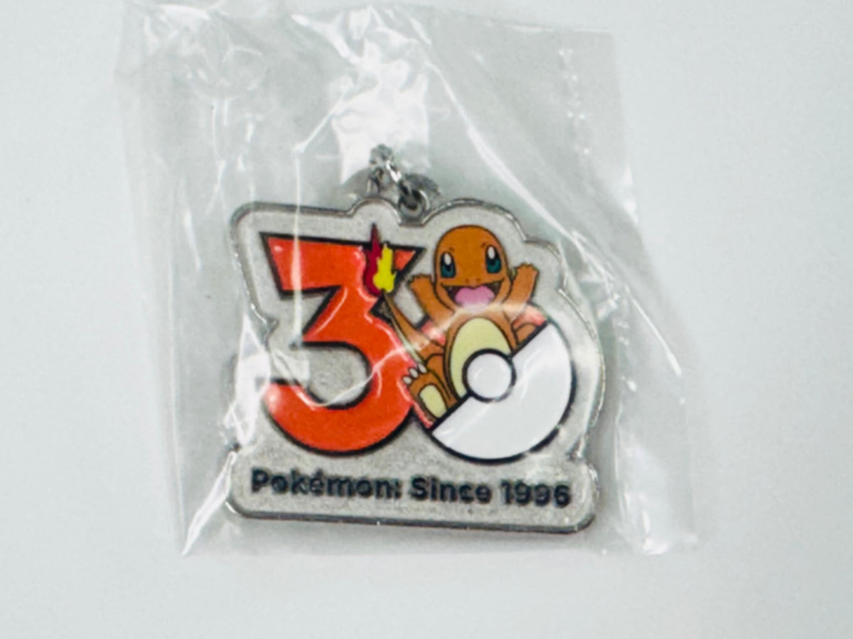 Pokemon 30th Anniversary Metal Charm Mascot Charmander Key Holder Keychain Japan Ver