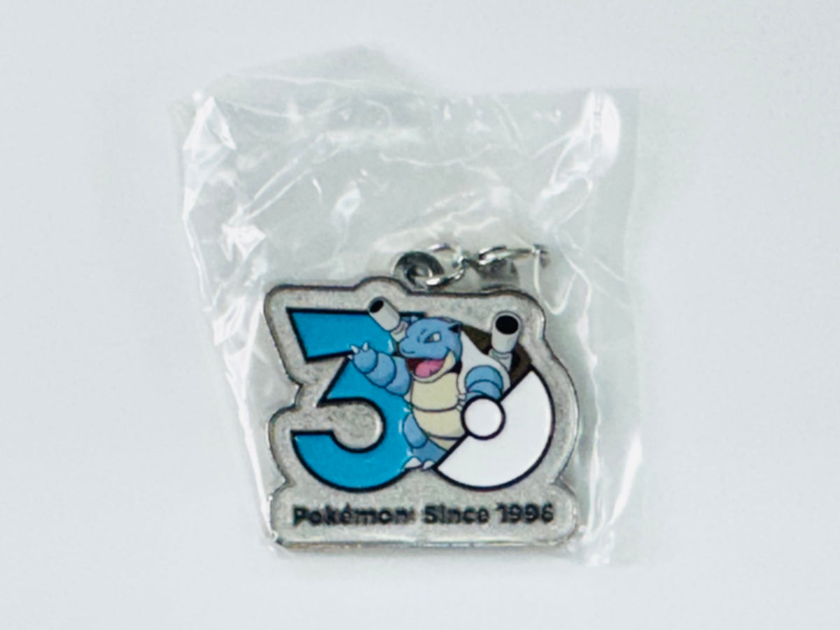 Pokemon 30th Anniversary Metal Charm Mascot Blastoise Key Holder Keychain Japan Ver
