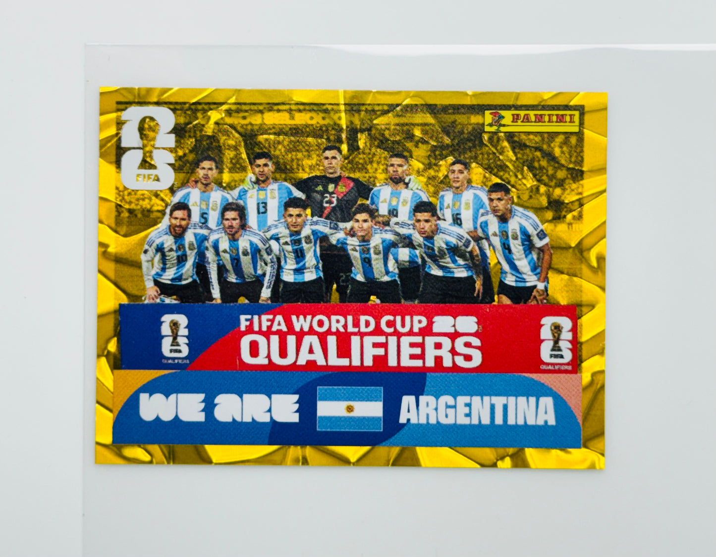 Panini FIFA World Cup 2026 Official Sticker Collection Online Exclusive ARG13 Argentina Gold Crumple