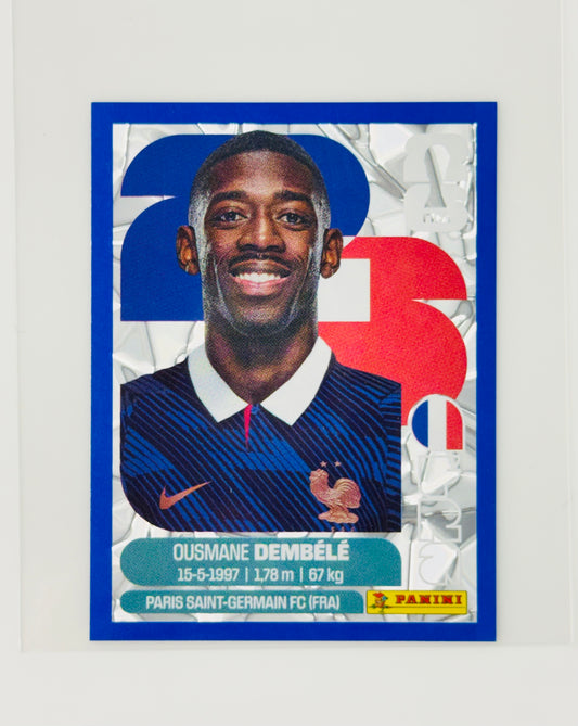Panini FIFA World Cup 2026 Official Sticker Collection Online Exclusive FRA15 Ousmane Dembele Blue Crumple France