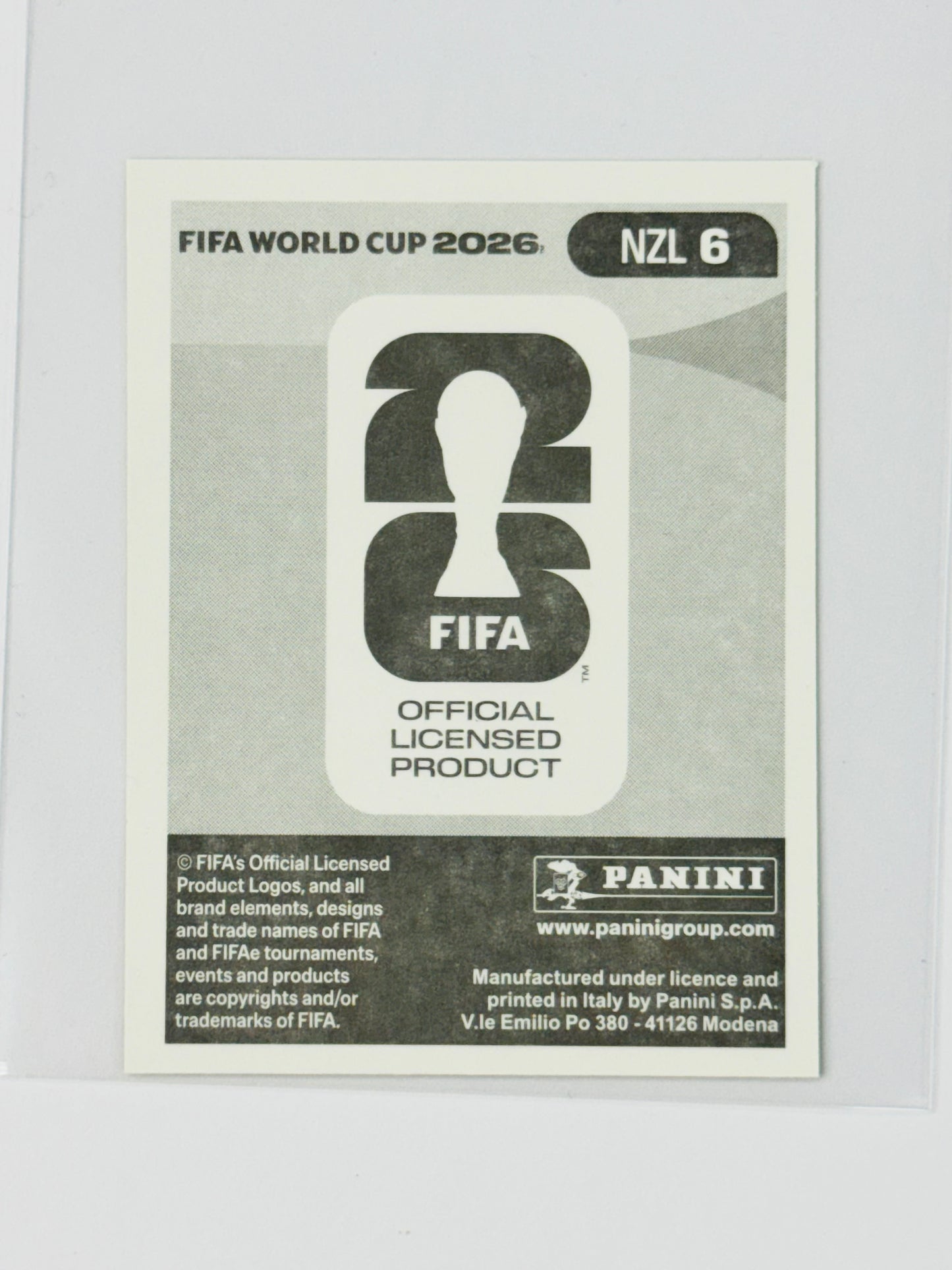 Panini FIFA World Cup 2026 Official Sticker Collection Online Exclusive NZL6 Tim Payne Gold Crumple