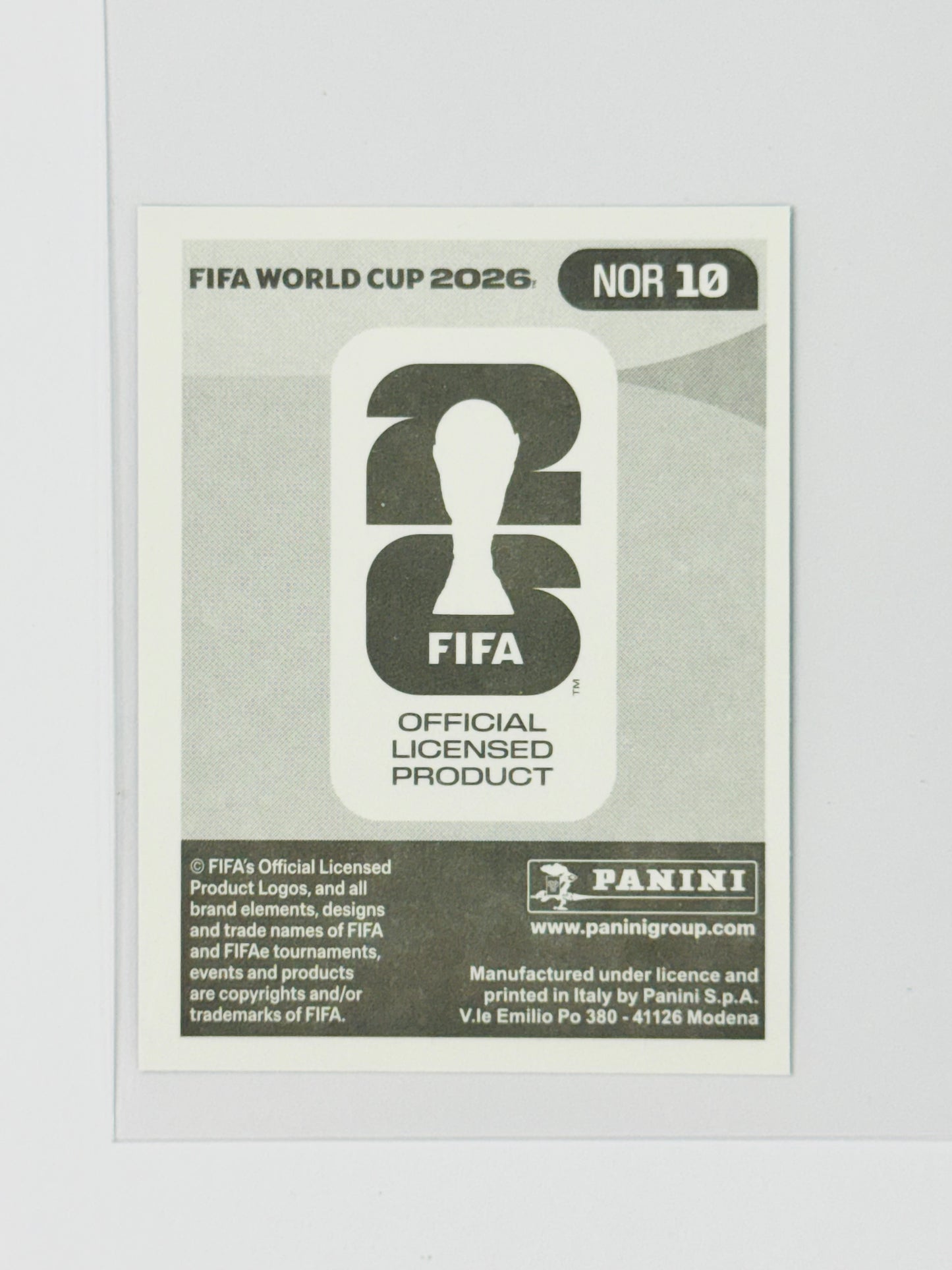 Panini FIFA World Cup 2026 Official Sticker Collection Online Exclusive NOR10 Martin Odegaard Blue Crumple