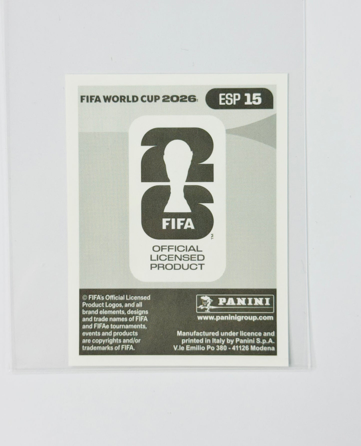 Panini FIFA World Cup 2026 Official Sticker Collection ESP15 Lamine Yamal