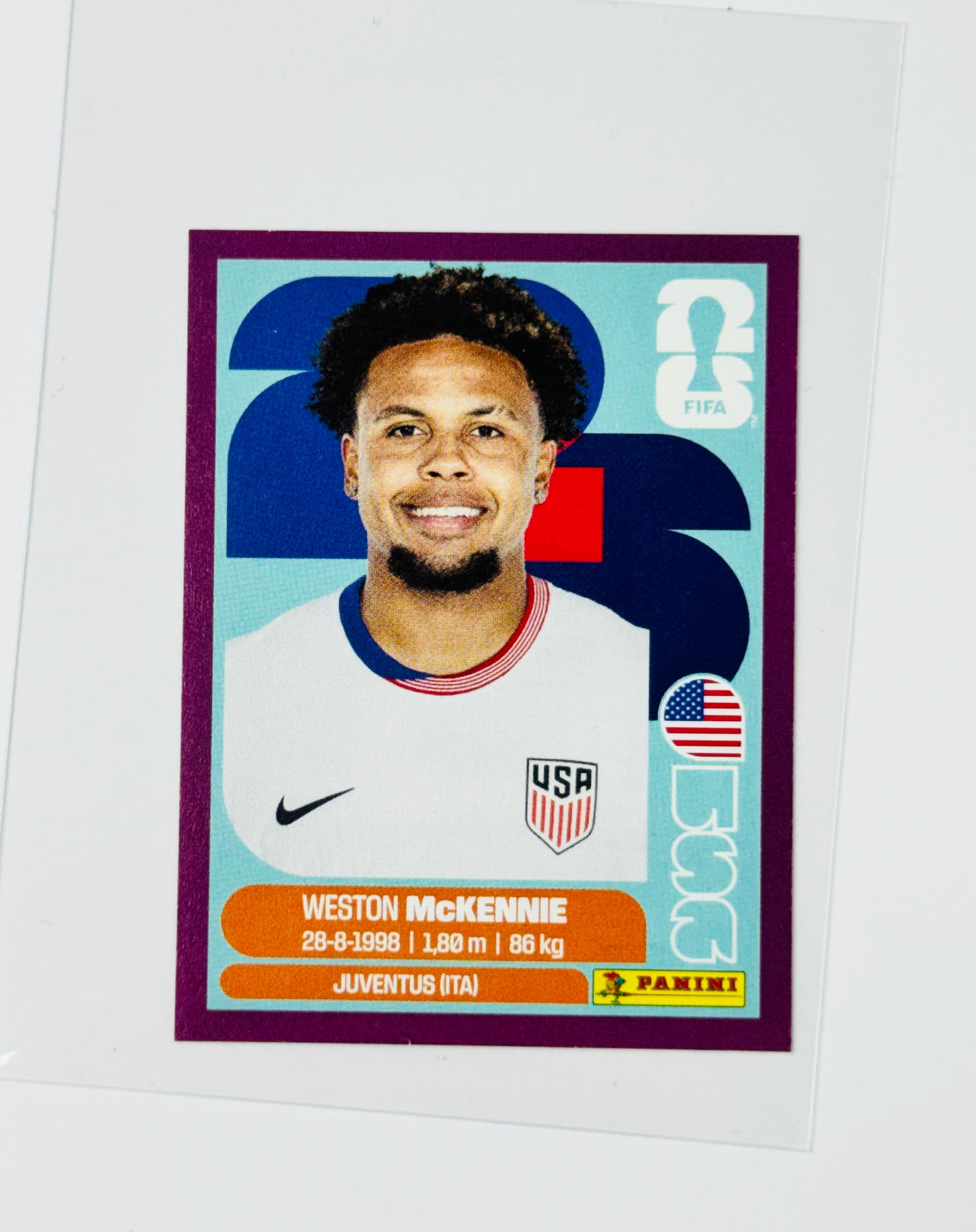 Panini FIFA World Cup 2026 Official Sticker Collection USA10 Weston McKennie Purple Parallels