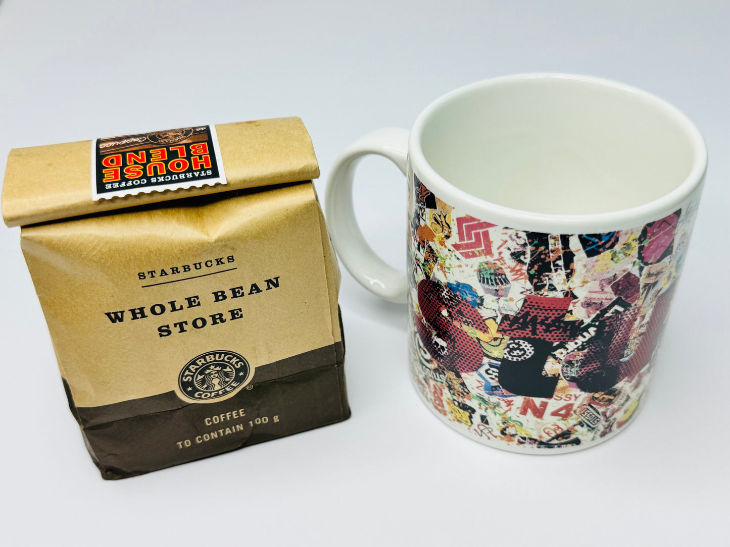 Stussy Japan Daikanyama 10th Anniversary Limited Edition Mug Ceramic with Starbucks Coffee Beans Set