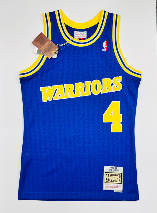 Mitchell & Ness Men's Golden State Warriors Chris Webber #4 1993-94 NBA Swingman Road Jersey Size S